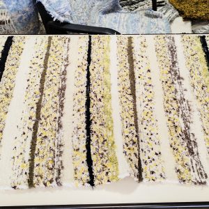 "Tengerparti homok"  Sárga-Barna-Fekete Variáns Csíkos70x150 cm