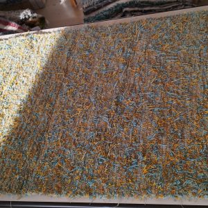 Zöld-Sárga Fröcskölt 1. Bolyhos  70x150 cm